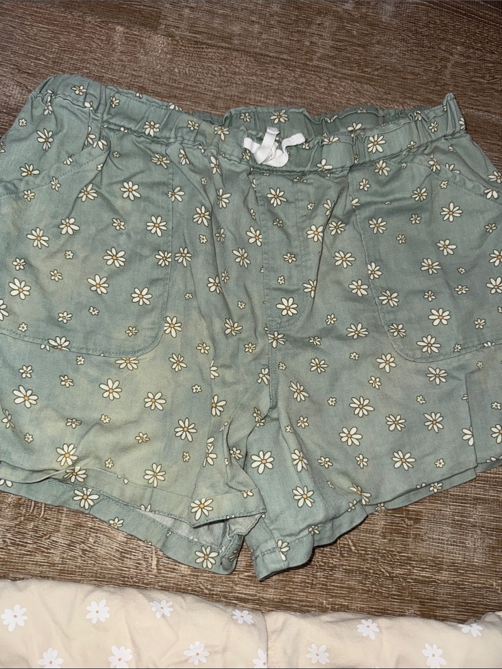 Wonder Nation Girl Elastic-Waist Shorts Set - Pink, Cream, Green - Picture 4 of 7